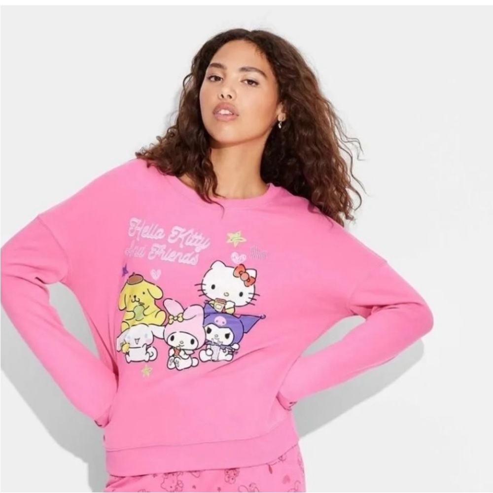 Hello Kitty Pink Graphic Sweatshirt XL